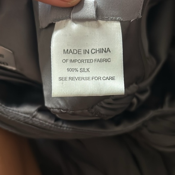 AMSALE charcoal Silk Chiffon - Picture 8 of 10